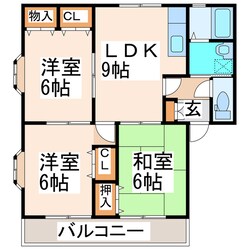 レジオンあきつ　Ｂの物件間取画像